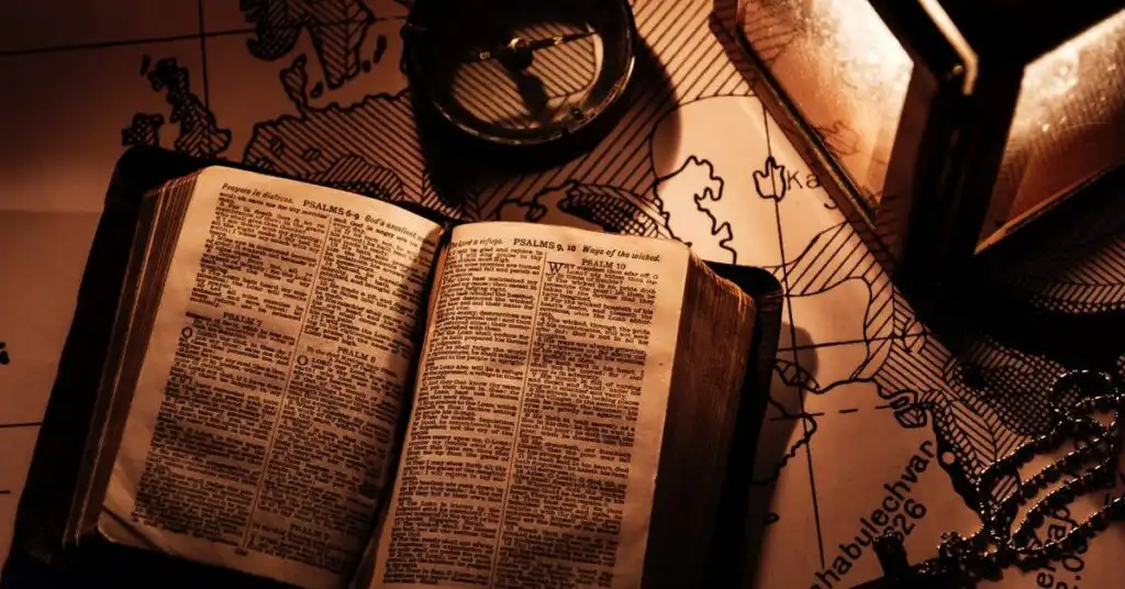 Bible on map